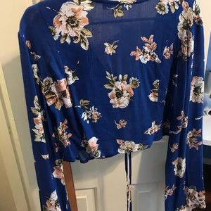 Flower print crop top